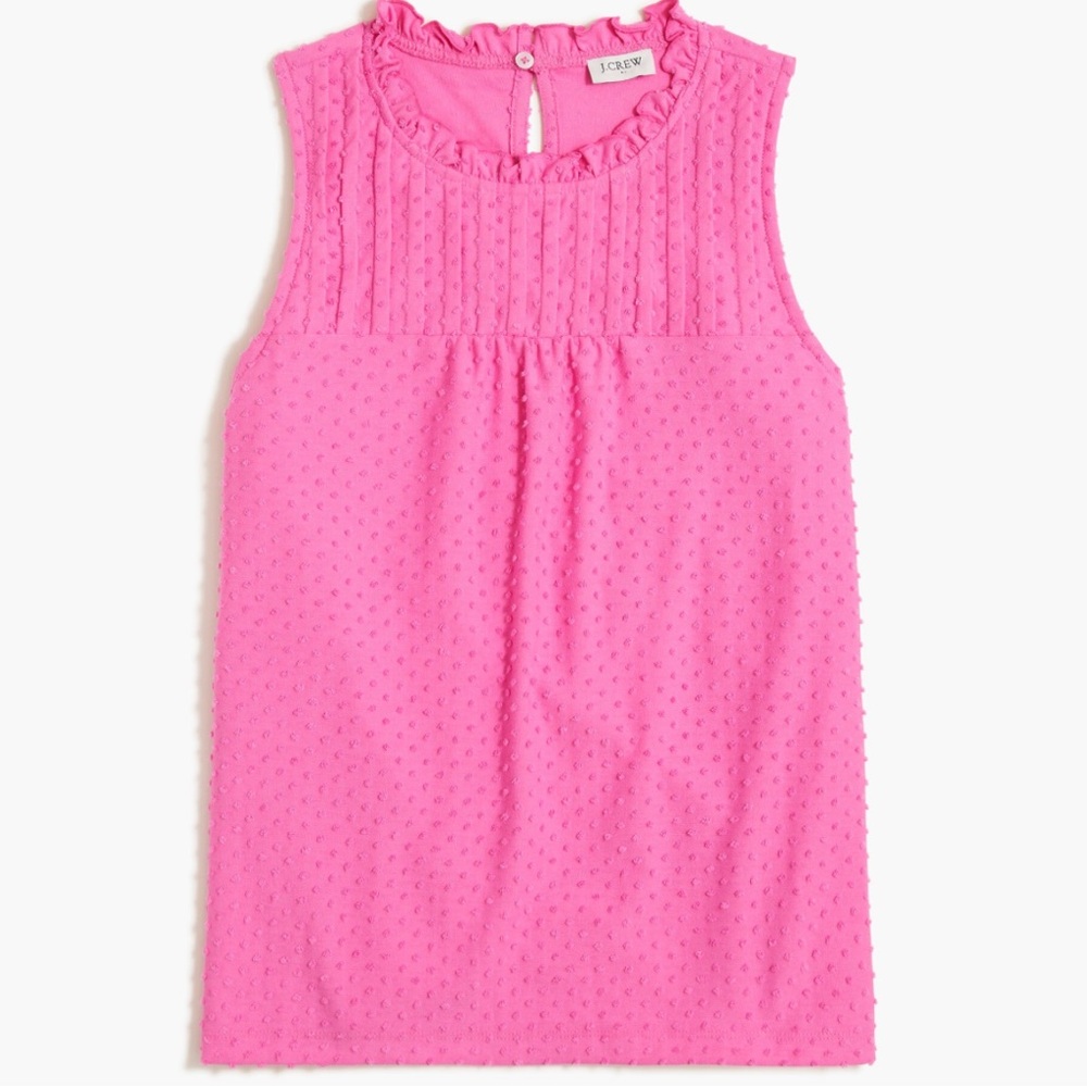 NWOT J. Crew Pink Clip-Dot Tank Top